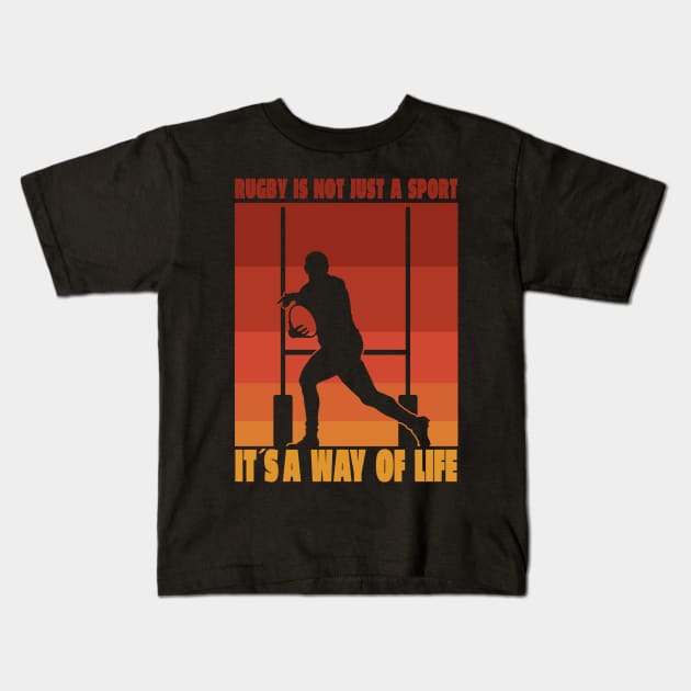 Rugby is not just a sport, it's a way of life Kids T-Shirt by AbirAbd